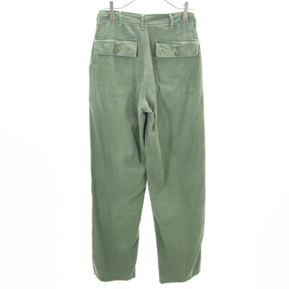 US ARMY 70s Vintage Cotton Sateen Baker Pants Khaki Size W30