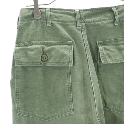 US ARMY 70s Vintage Cotton Sateen Baker Pants Khaki Size W30