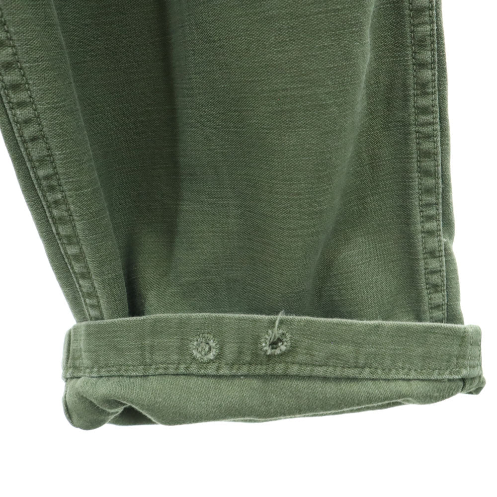 US ARMY 70s Vintage Cotton Sateen Baker Pants Khaki Size W30