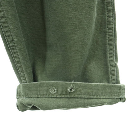US ARMY 70s Vintage Cotton Sateen Baker Pants Khaki Size W30