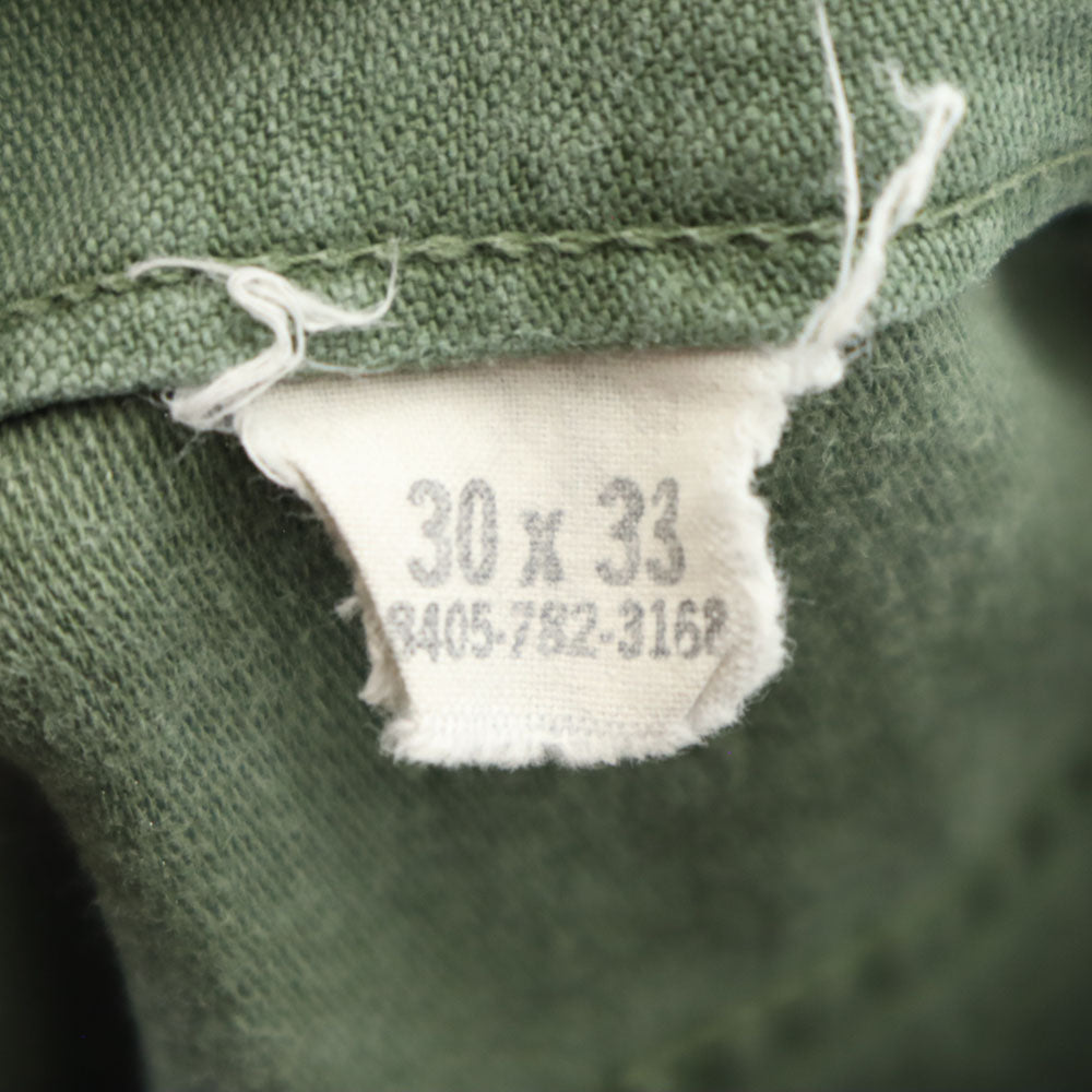US ARMY 70s Vintage Cotton Sateen Baker Pants Khaki Size W30