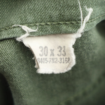 US ARMY 70s Vintage Cotton Sateen Baker Pants Khaki Size W30