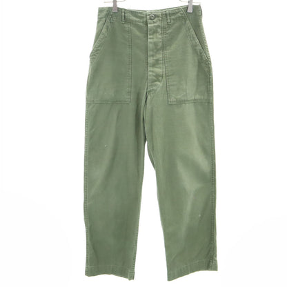 US ARMY 70s Vintage Baker Pants Cotton Sateen Green Size W30
