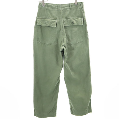 US ARMY 70s Vintage Baker Pants Cotton Sateen Green Size W30