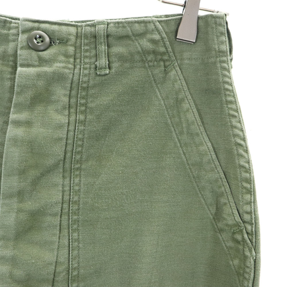 US ARMY 70s Vintage Baker Pants Cotton Sateen Green Size W30