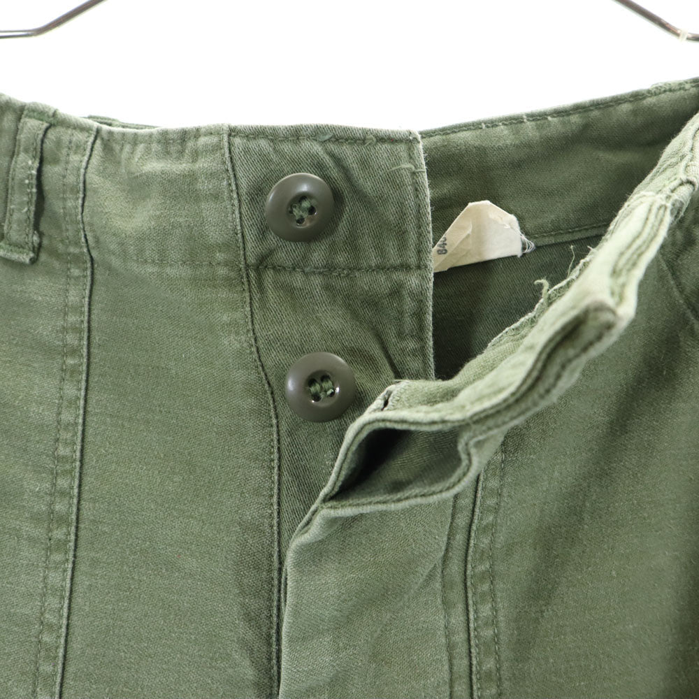 US ARMY 70s Vintage Baker Pants Cotton Sateen Green Size W30