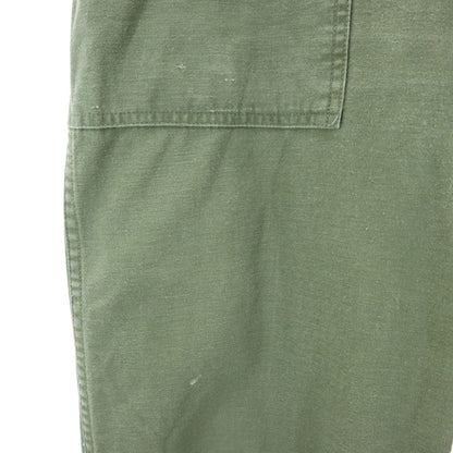 US ARMY 70s Vintage Baker Pants Cotton Sateen Green Size W30