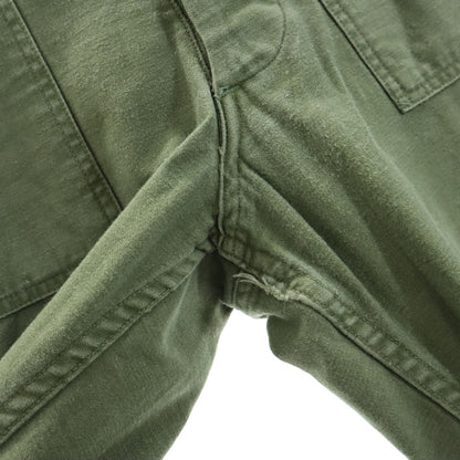 US ARMY 70s Vintage Baker Pants Cotton Sateen Green Size W30