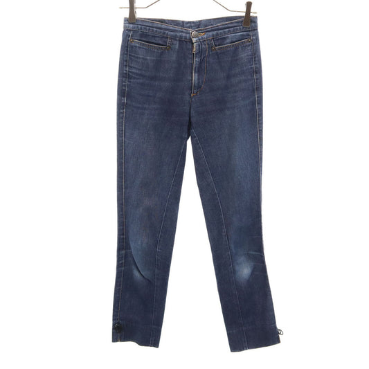 GUCCI Chambray Cropped Pants Blue Size 38