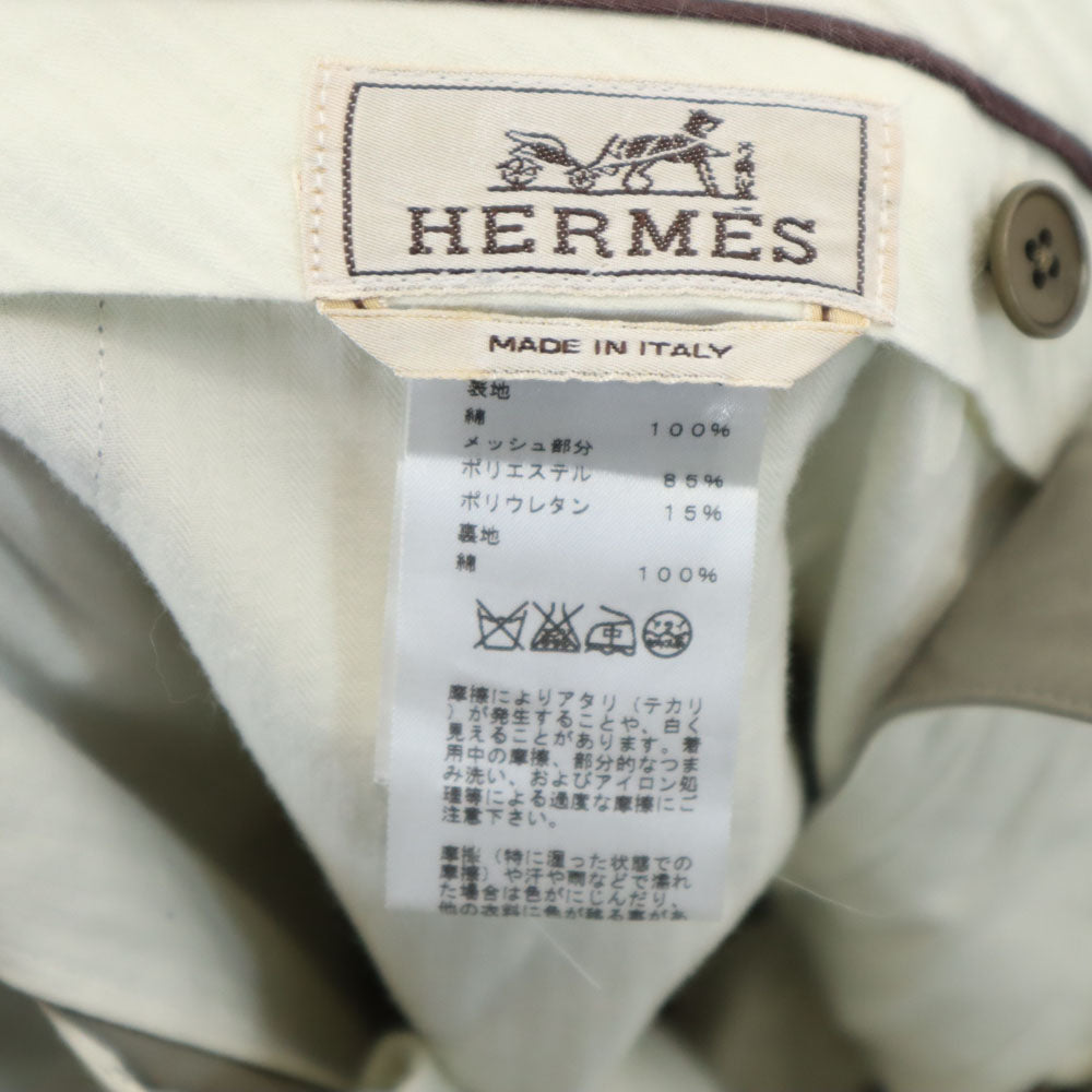 HERMES Italian Casual Pants Beige Size 44