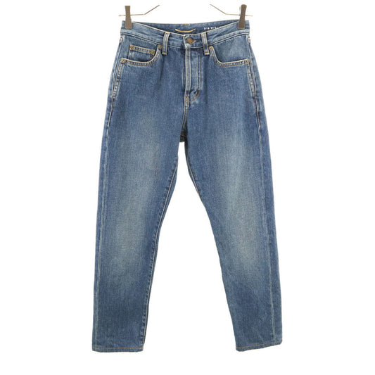SAINT LAURENT Washed Blue Tapered Button Fly Jeans Size W24