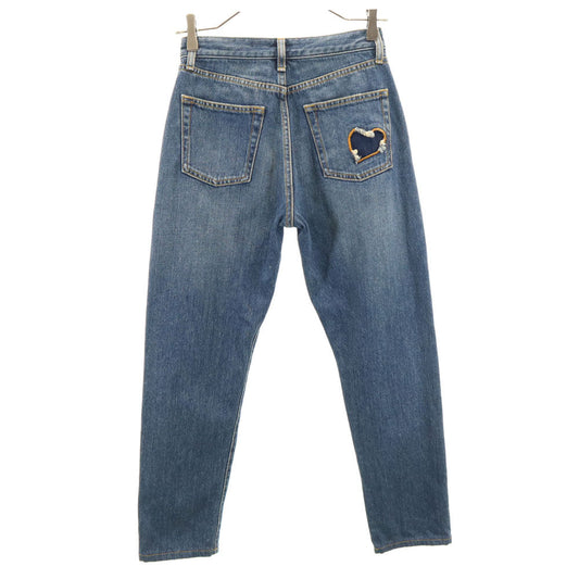 SAINT LAURENT Washed Blue Tapered Button Fly Jeans Size W24