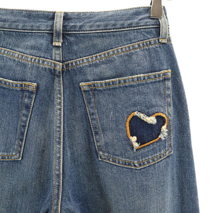 SAINT LAURENT Washed Blue Tapered Button Fly Jeans Size W24