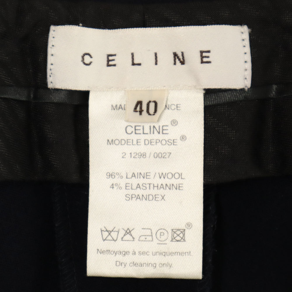 CELINE Made in France Wool Blend Slacks Navy Size 40