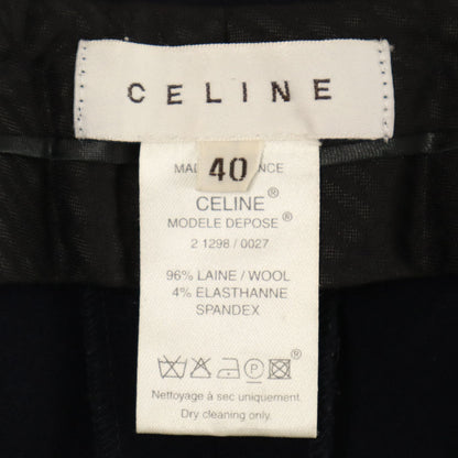 CELINE Made in France Wool Blend Slacks Navy Size 40
