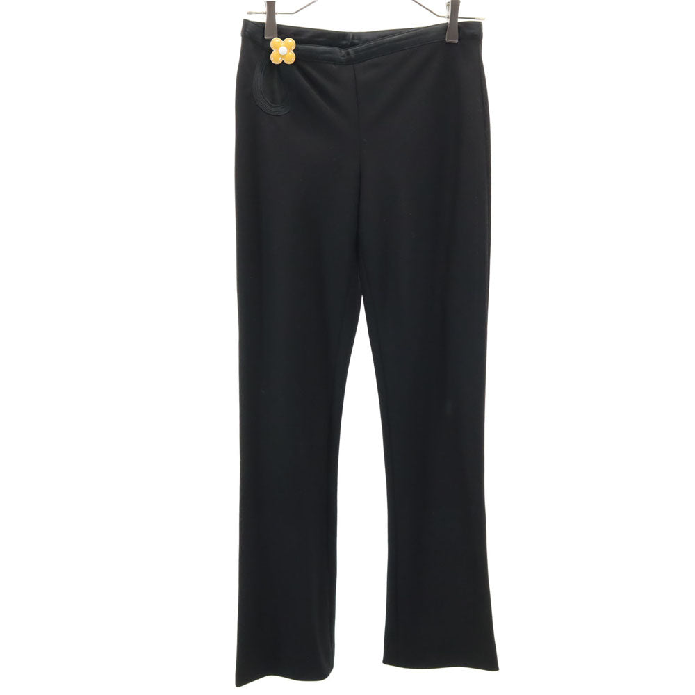 LOUIS VUITTON Wool Blend Flare Pants Black Size 34