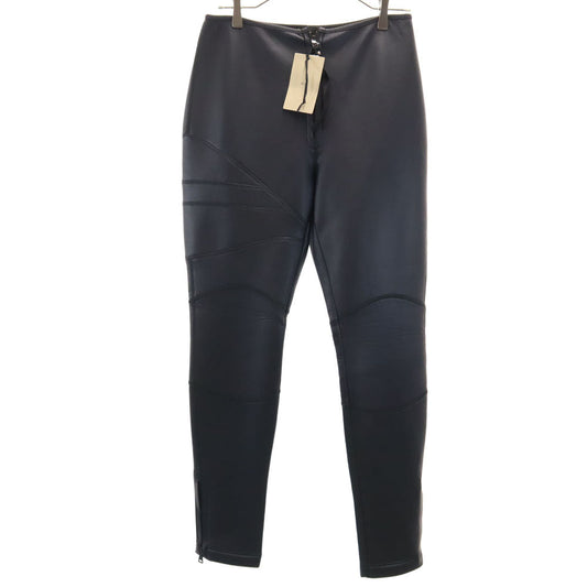 N°21 Italian Fake Leather Slim Pants Black Size 48