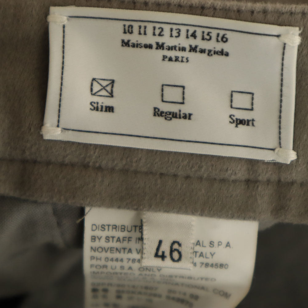 Maison Martin Margiela Faux Suede Slim Pants Gray Size 46