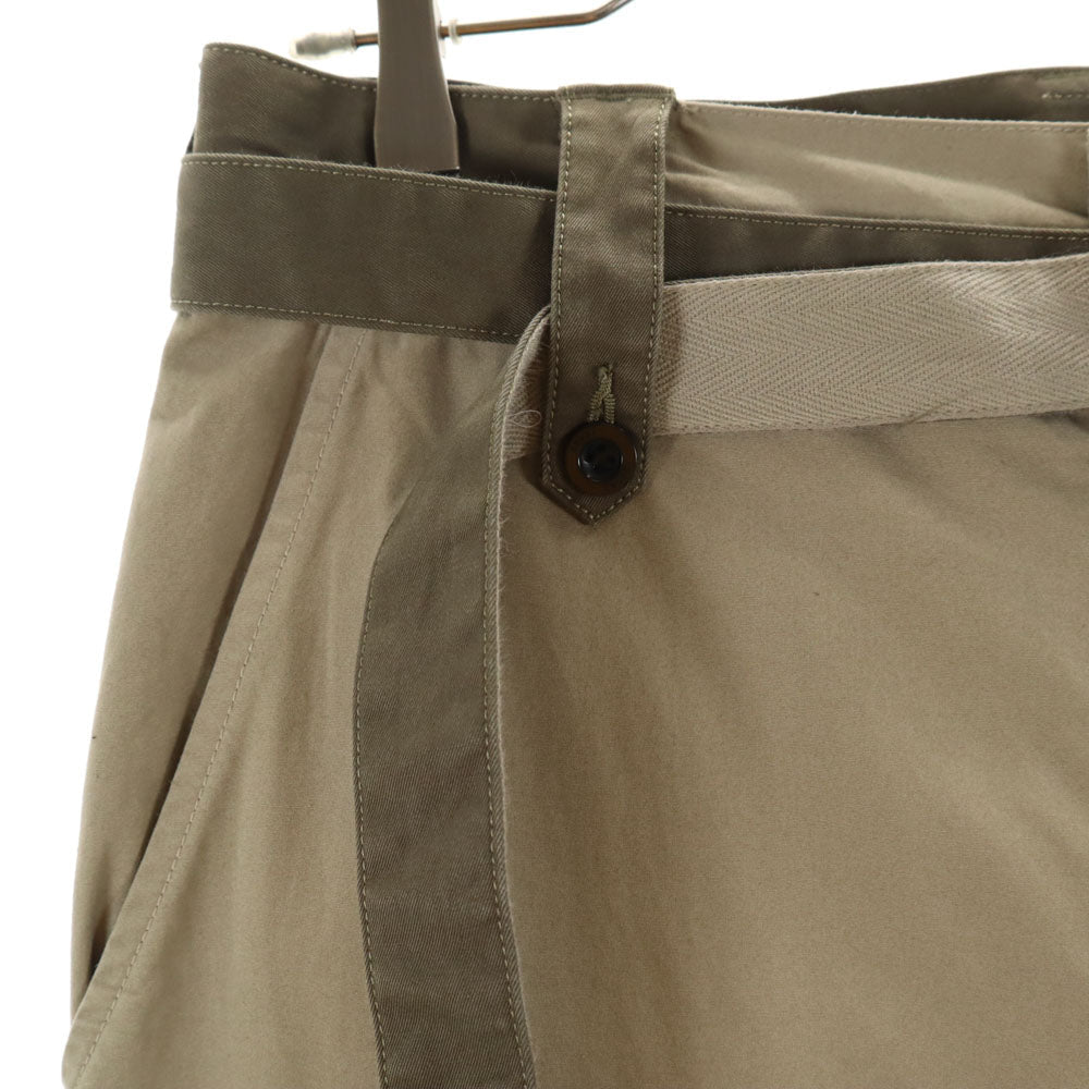 Sacai 23SS Wool Blend Belted Chinos Ash Beige Size 1