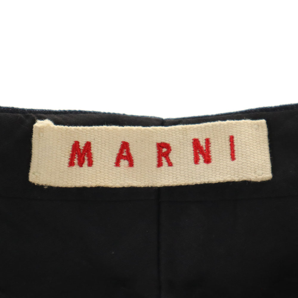 MARNI Italian Wool Blend Trousers Charcoal Navy Size 38