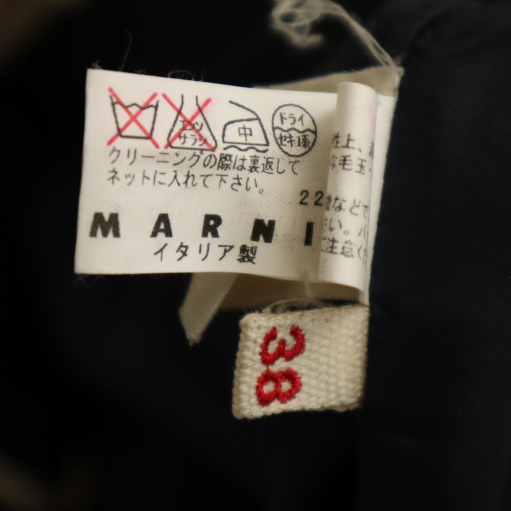 MARNI Italian Wool Blend Trousers Charcoal Navy Size 38