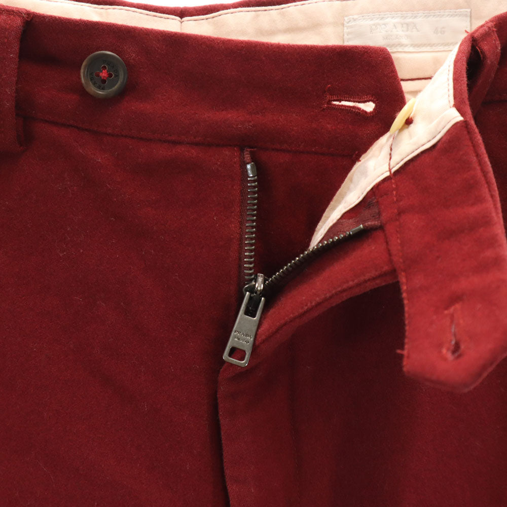 PRADA Wool Pants Red Size 46