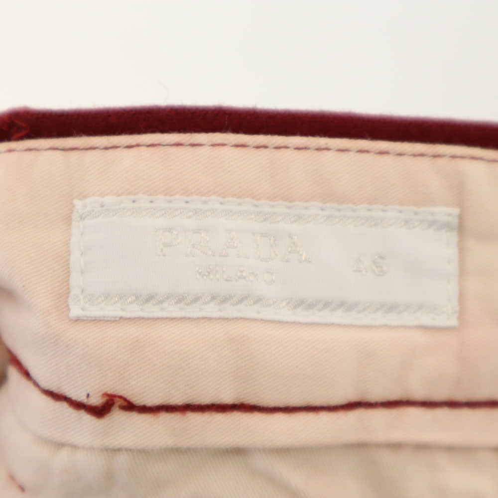 PRADA Wool Pants Red Size 46