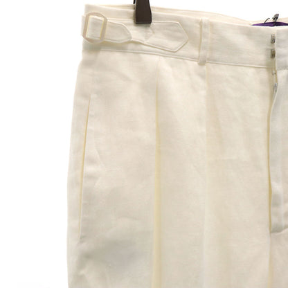 RALPH LAUREN Purple Label Linen Blend Pants White Size 6
