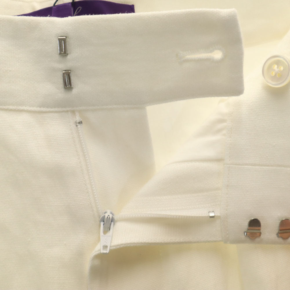 RALPH LAUREN Purple Label Linen Blend Pants White Size 6
