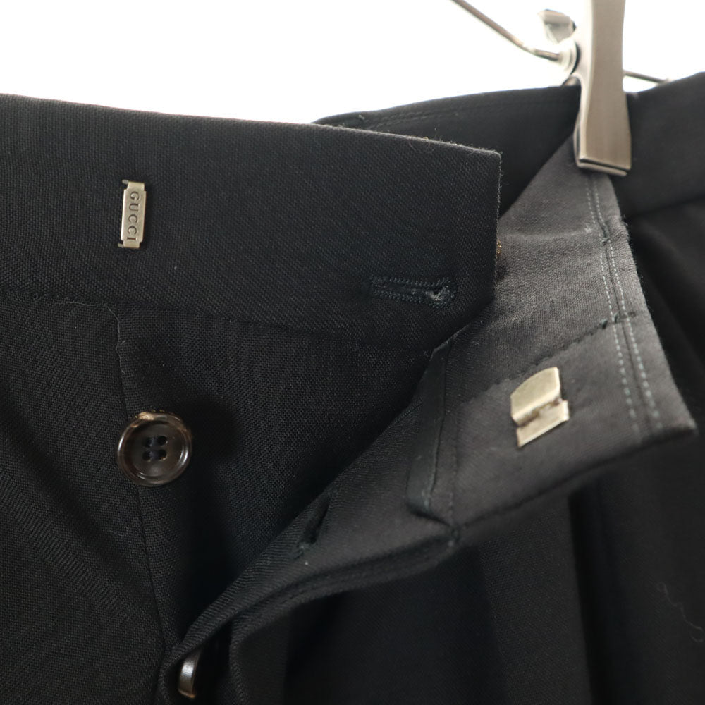GUCCI Italian 100% Wool Slacks Black Size 44