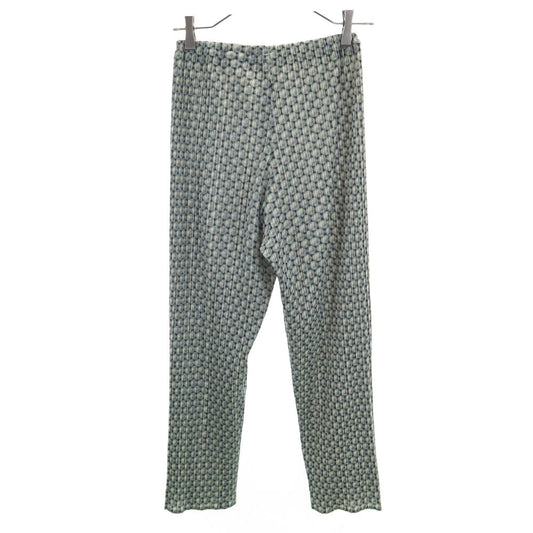 PLEATS PLEASE 90s Patterned Easy Pants Gray Size 2