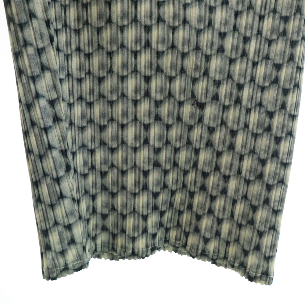 PLEATS PLEASE 90s Patterned Easy Pants Gray Size 2
