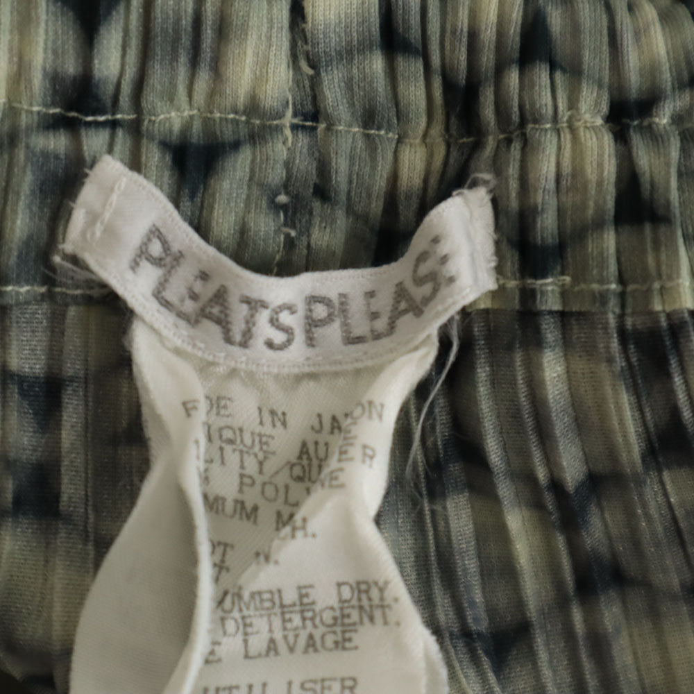 PLEATS PLEASE 90s Patterned Easy Pants Gray Size 2