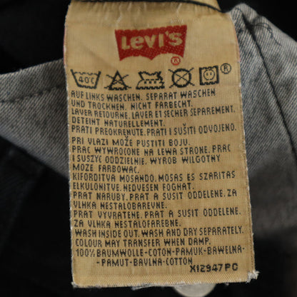 Levi's 90s Vintage 501 Overdyed Euro Pants Black Size W30