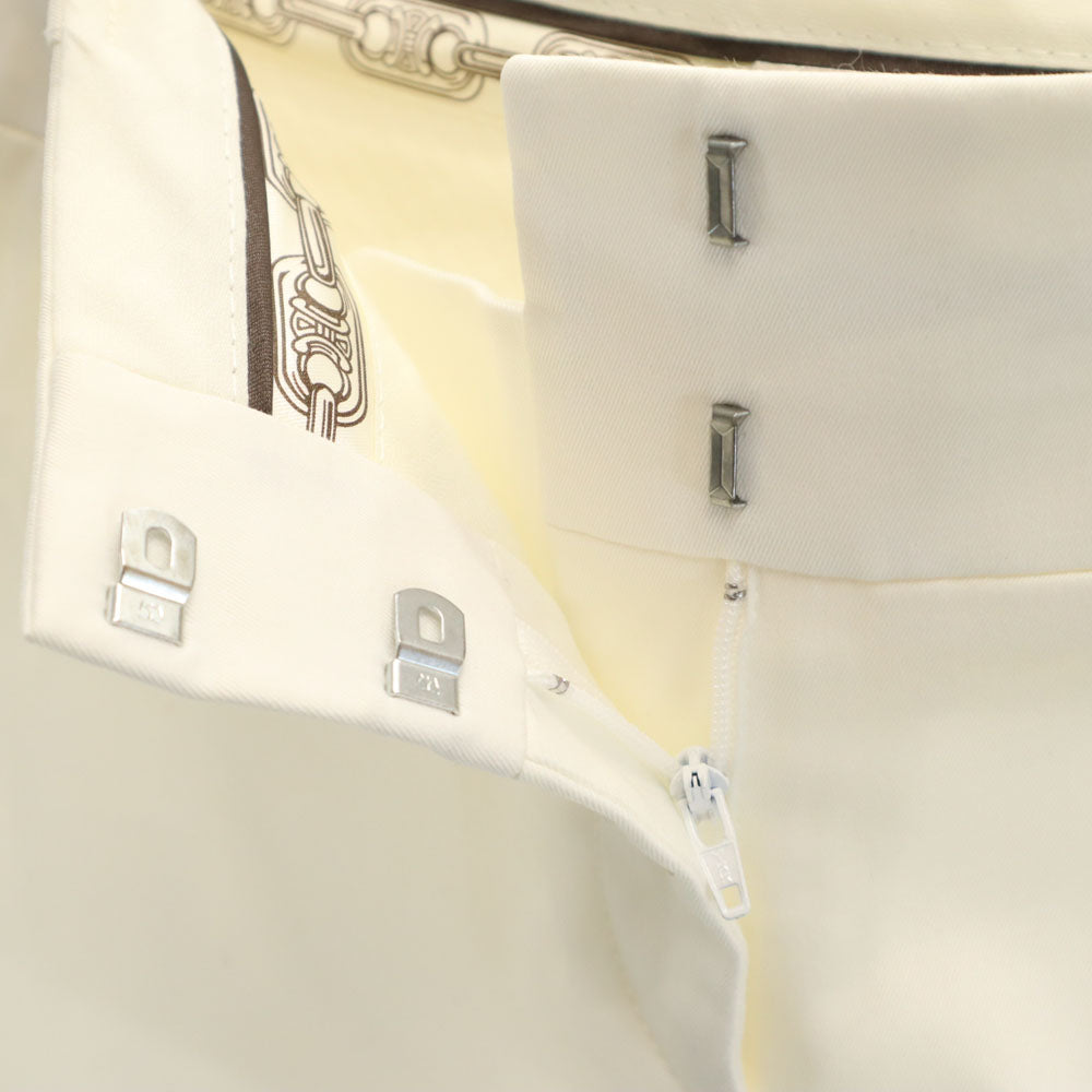 CELINE French Made Cotton Pants White Size 40