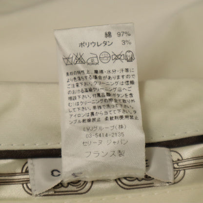 CELINE French Made Cotton Pants White Size 40