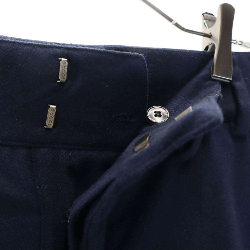 GUCCI Italian Wool Blend Trousers Blue Size 44