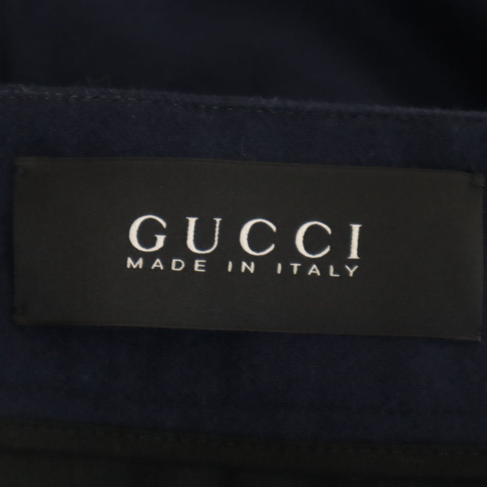 GUCCI Italian Wool Blend Trousers Blue Size 44