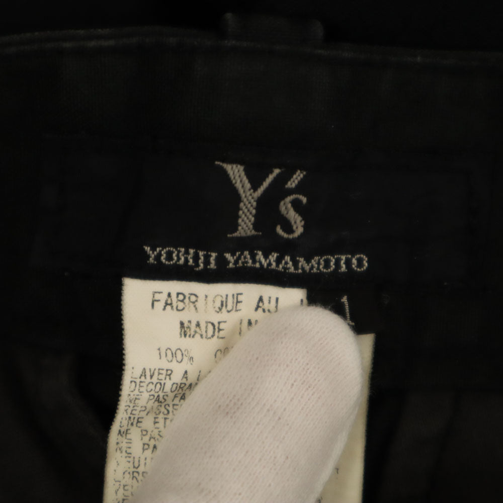 Y's Made in Japan Wide Cotton Pants Black Size 1