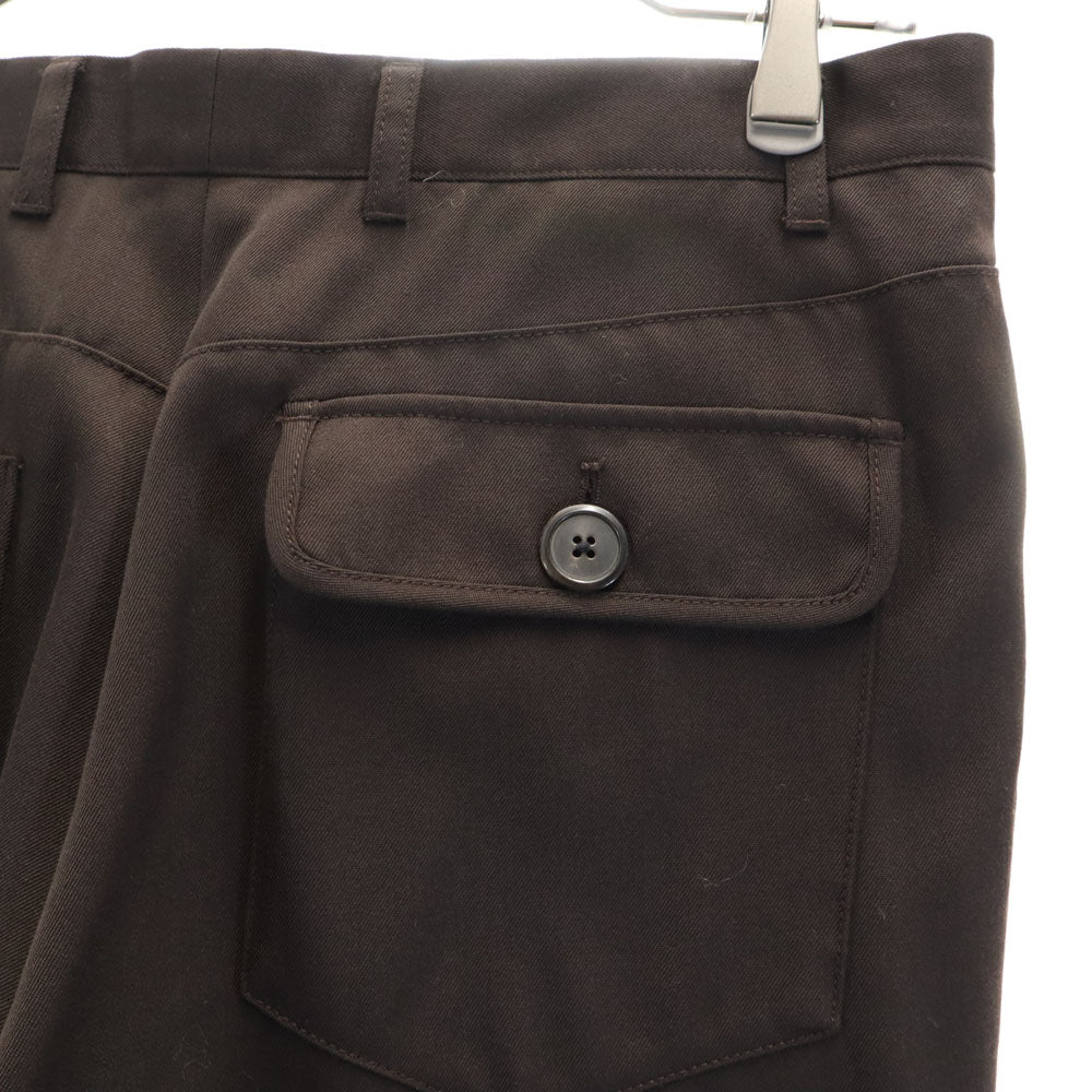 PRADA Italian Piped Wool Pants Brown Size 46