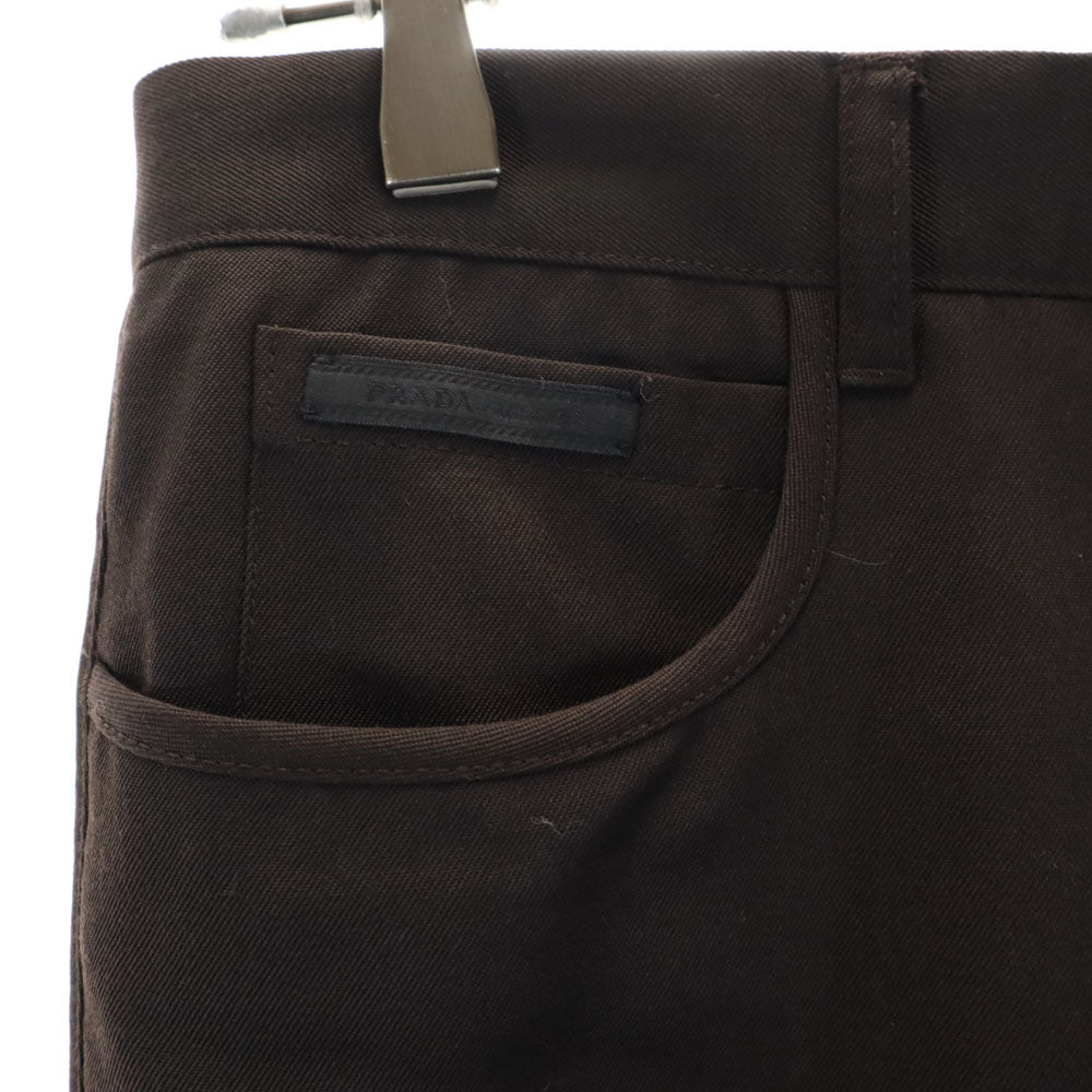 PRADA Italian Piped Wool Pants Brown Size 46