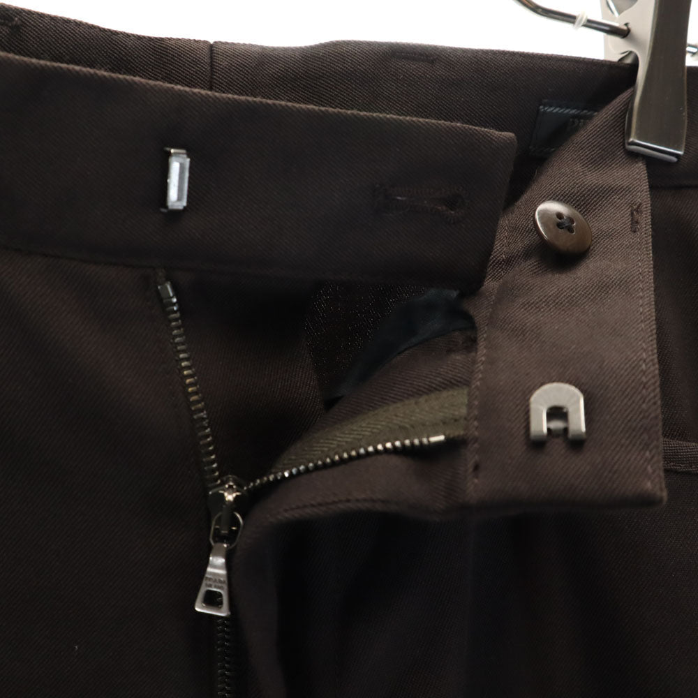 PRADA Italian Piped Wool Pants Brown Size 46