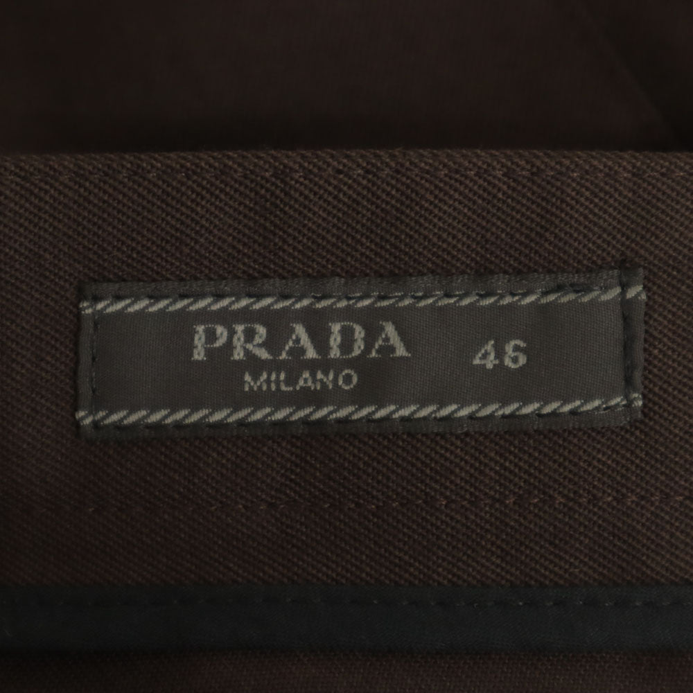 PRADA Italian Piped Wool Pants Brown Size 46
