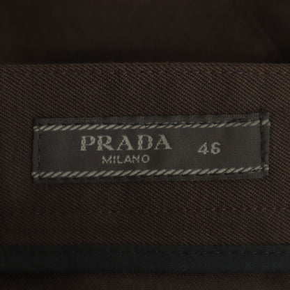 PRADA Italian Piped Wool Pants Brown Size 46