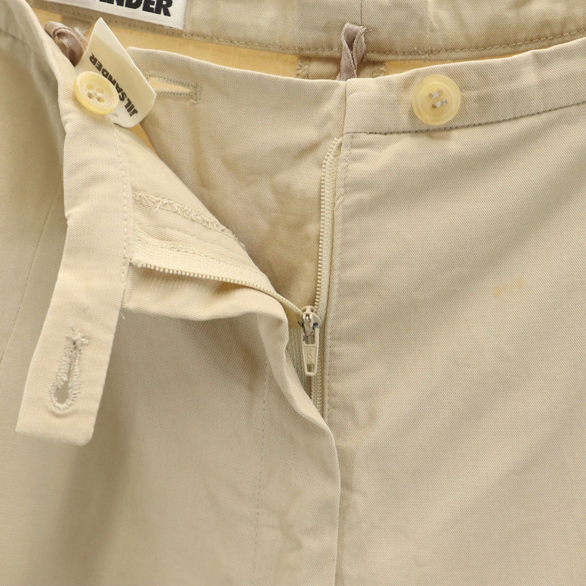 JIL SANDER Beige Cotton Pants Size 38