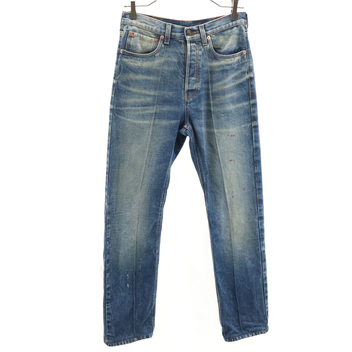 GUCCI Italian-made Distressed Jeans Black Size 26