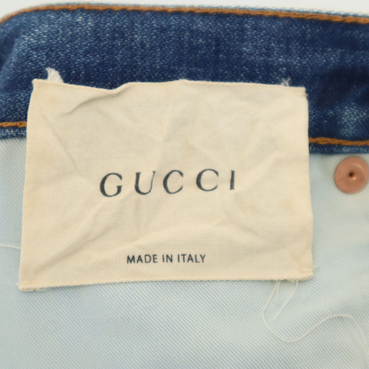 GUCCI Italian-made Distressed Jeans Black Size 26