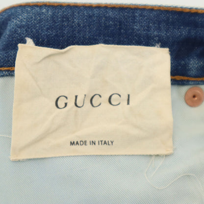 GUCCI Italian-made Distressed Jeans Black Size 26