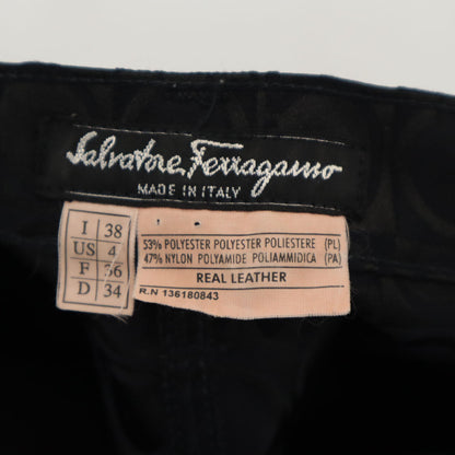 SalvatoreFerragamo Italian Patterned Pants Black Size 38
