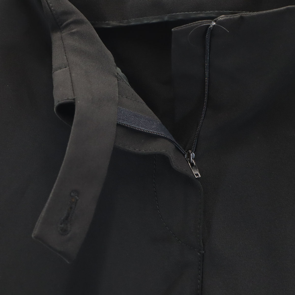 PRADA Italian Nylon Pants Black Size 42